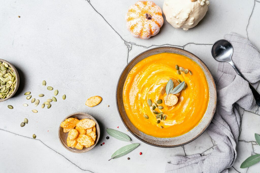 Spicy pumpkin soup